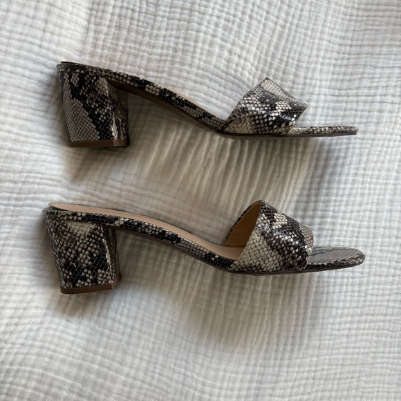 Who What Where Snakeskin Block Heel Sandal - Picture 4 of 7